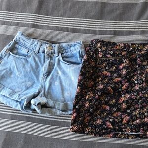 Floral Skirt And Floral Shorts Bundle
